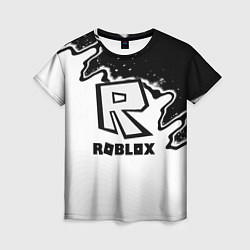 Женская футболка Roblox краски белые