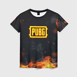 Женская футболка Pubg fire abstraction