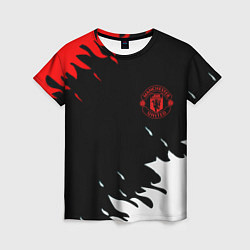 Женская футболка Manchester United flame fc