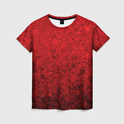 Женская футболка Насыщенный красный абстракция