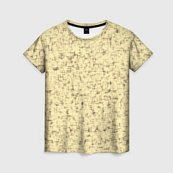 Женская футболка Текстура грубая ткань бледно-жёлтый