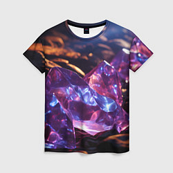 Женская футболка Фиолетовые комические камни