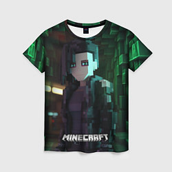 Женская футболка Minecraft matrix