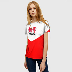 Футболка женская Tekken текстура файтинг япония, цвет: 3D-принт — фото 2