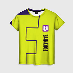 Женская футболка Fortnite logo yellow game
