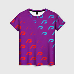 Женская футболка НФС лого градиент текстура