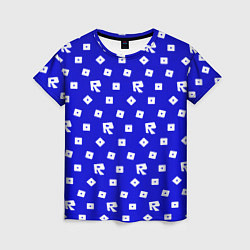 Женская футболка Роблокс паттерн мобайл