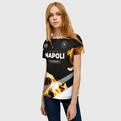 Футболка женская Napoli legendary sport fire, цвет: 3D-принт — фото 2