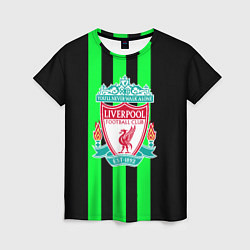Женская футболка Liverpool line green