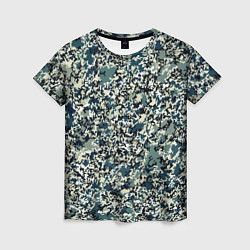 Женская футболка Бирюзовый хаки абстрактный пааттерн