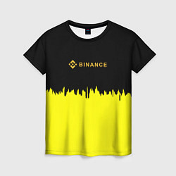 Женская футболка Binance биржа краски