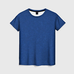 Женская футболка Текстура синий однотонный