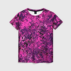 Женская футболка Абстрактная текстура тёмно-розовый