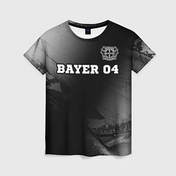 Женская футболка Bayer 04 sport на темном фоне посередине