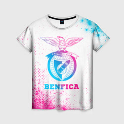 Женская футболка Benfica neon gradient style