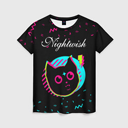 Женская футболка Nightwish - rock star cat