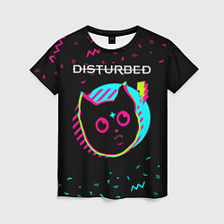 Женская футболка Disturbed - rock star cat