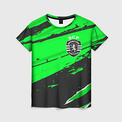Женская футболка Sporting sport green