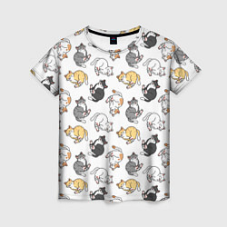 Женская футболка Kitty pattern