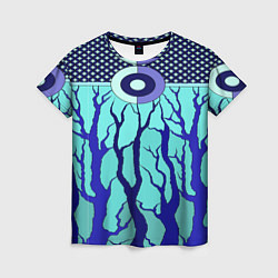 Женская футболка Turquoise abstraction