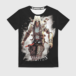 Женская футболка Assassins creed белая пыль