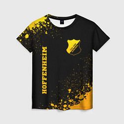 Футболка женская Hoffenheim - gold gradient вертикально, цвет: 3D-принт