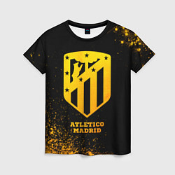 Футболка женская Atletico Madrid - gold gradient, цвет: 3D-принт