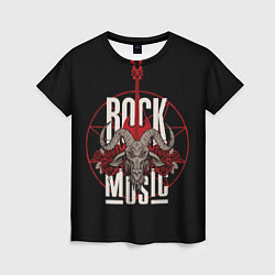 Женская футболка Рок музыка - тяжёлый рок
