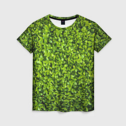 Женская футболка Зелёная трава листья