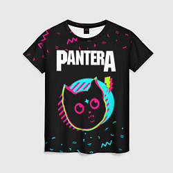 Футболка женская Pantera - rock star cat, цвет: 3D-принт