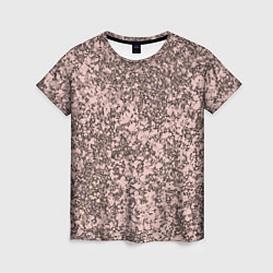 Женская футболка Светло-розовый текстура камень
