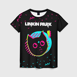 Женская футболка Linkin Park - rock star cat