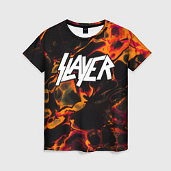 Футболка женская Slayer red lava, цвет: 3D-принт