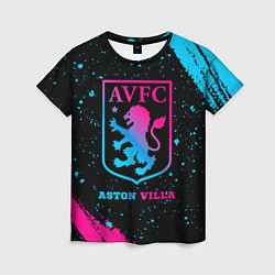 Женская футболка Aston Villa - neon gradient