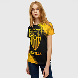 Футболка женская Sevilla - gold gradient, цвет: 3D-принт — фото 2