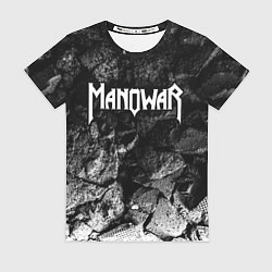 Женская футболка Manowar black graphite