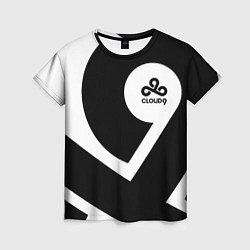 Женская футболка Cloud9 - black and white