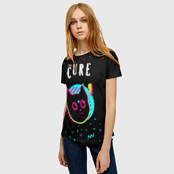 Футболка женская The Cure - rock star cat, цвет: 3D-принт — фото 2