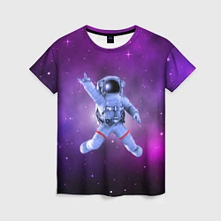 Футболка женская Космический рок eee космонавт, цвет: 3D-принт