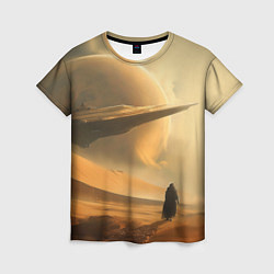 Женская футболка Пустыня и космический корабль - Дюна