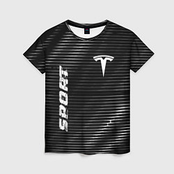 Женская футболка Tesla sport metal