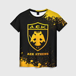 Футболка женская AEK Athens - gold gradient, цвет: 3D-принт