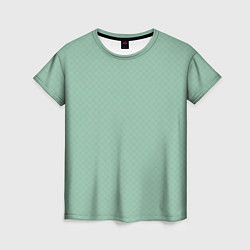 Женская футболка Светлый серо-зелёный однотонный паттерн