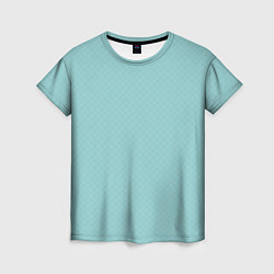 Женская футболка Светлый бирюзовый паттерн однотонный