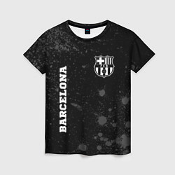 Женская футболка Barcelona sport на темном фоне вертикально