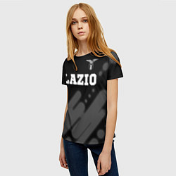 Футболка женская Lazio sport на темном фоне посередине, цвет: 3D-принт — фото 2