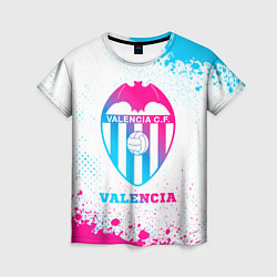 Женская футболка Valencia neon gradient style