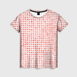 Женская футболка Паттерн маленькая красная мозаичная плитка