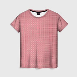 Женская футболка Светлый красно-розовый паттерн узоры