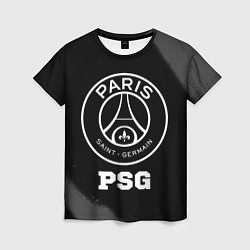 Женская футболка PSG sport на темном фоне